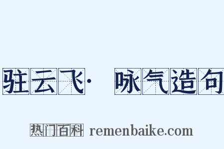 驻云飞·咏气造句是什么意思的图片